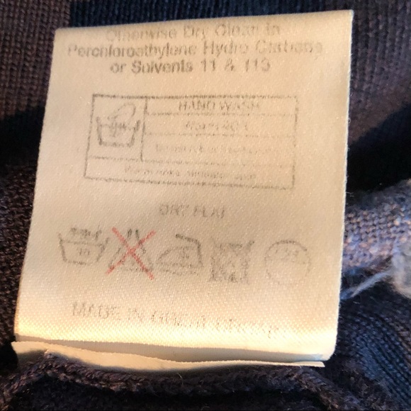 Vintage 80’s Jaeger merino blue argyle sweater beautiful condition UK size 38 - Picture 7 of 9